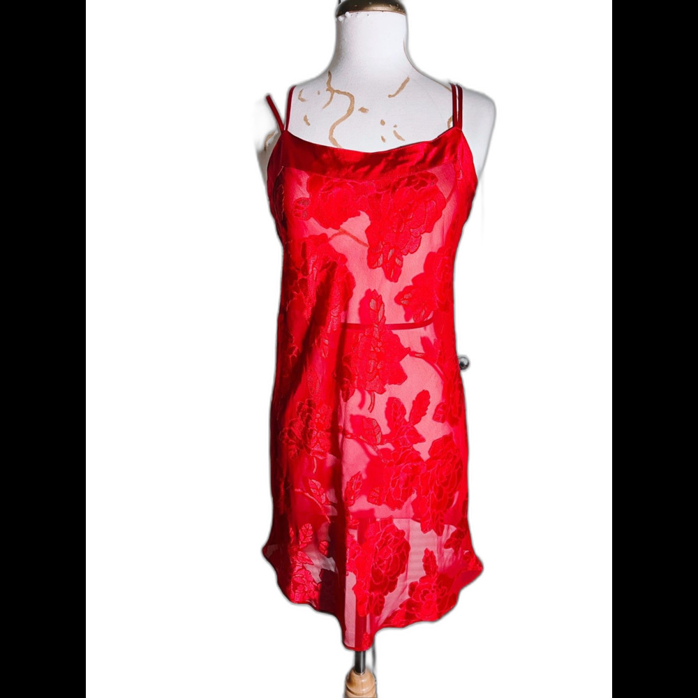 Morgan Taylor Intimates Nightgown Size M Vintage 90's Boudoir Chic Mob Wife Slip